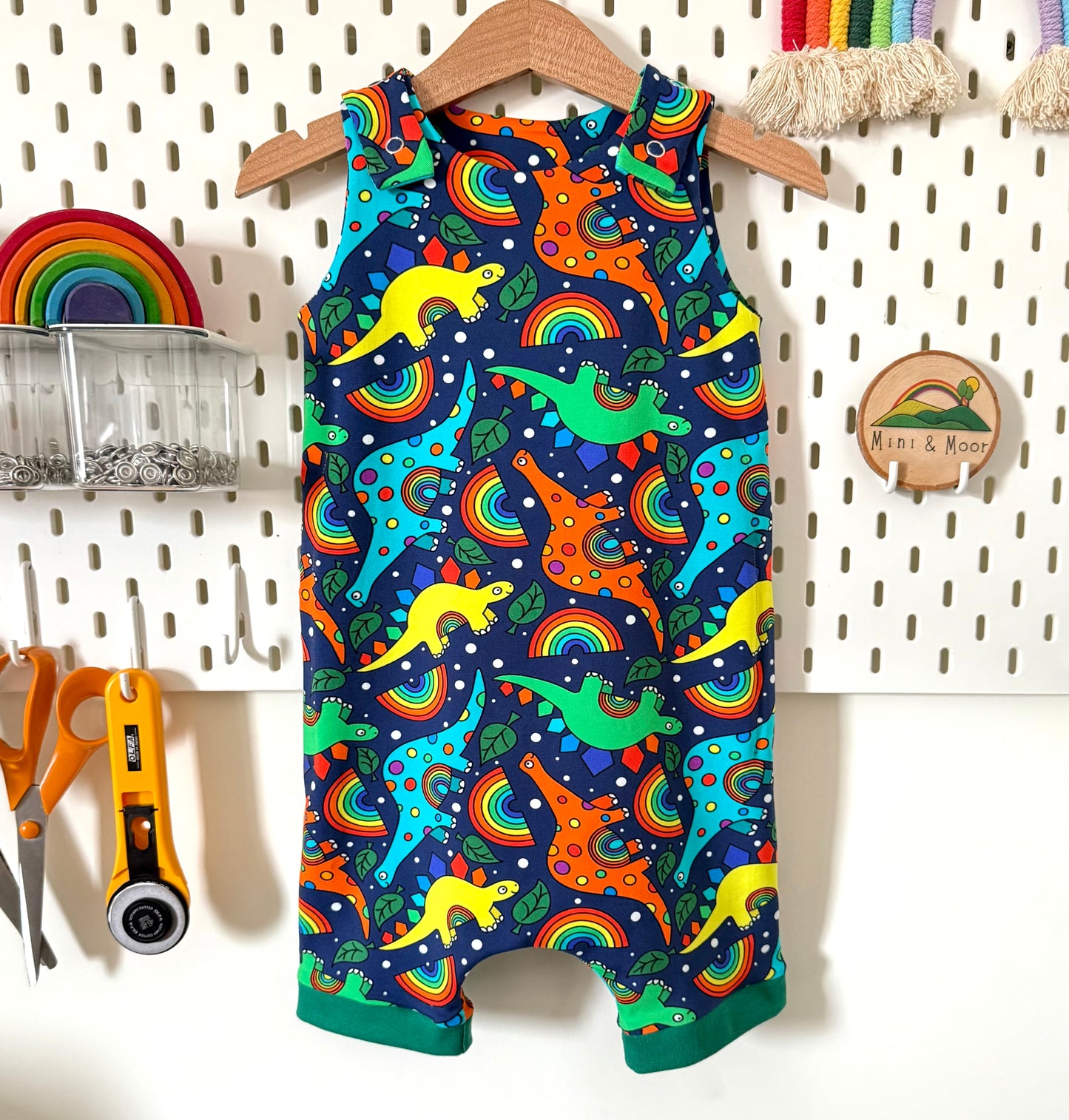 ‘Grow with Me’ Shortie Dungarees
