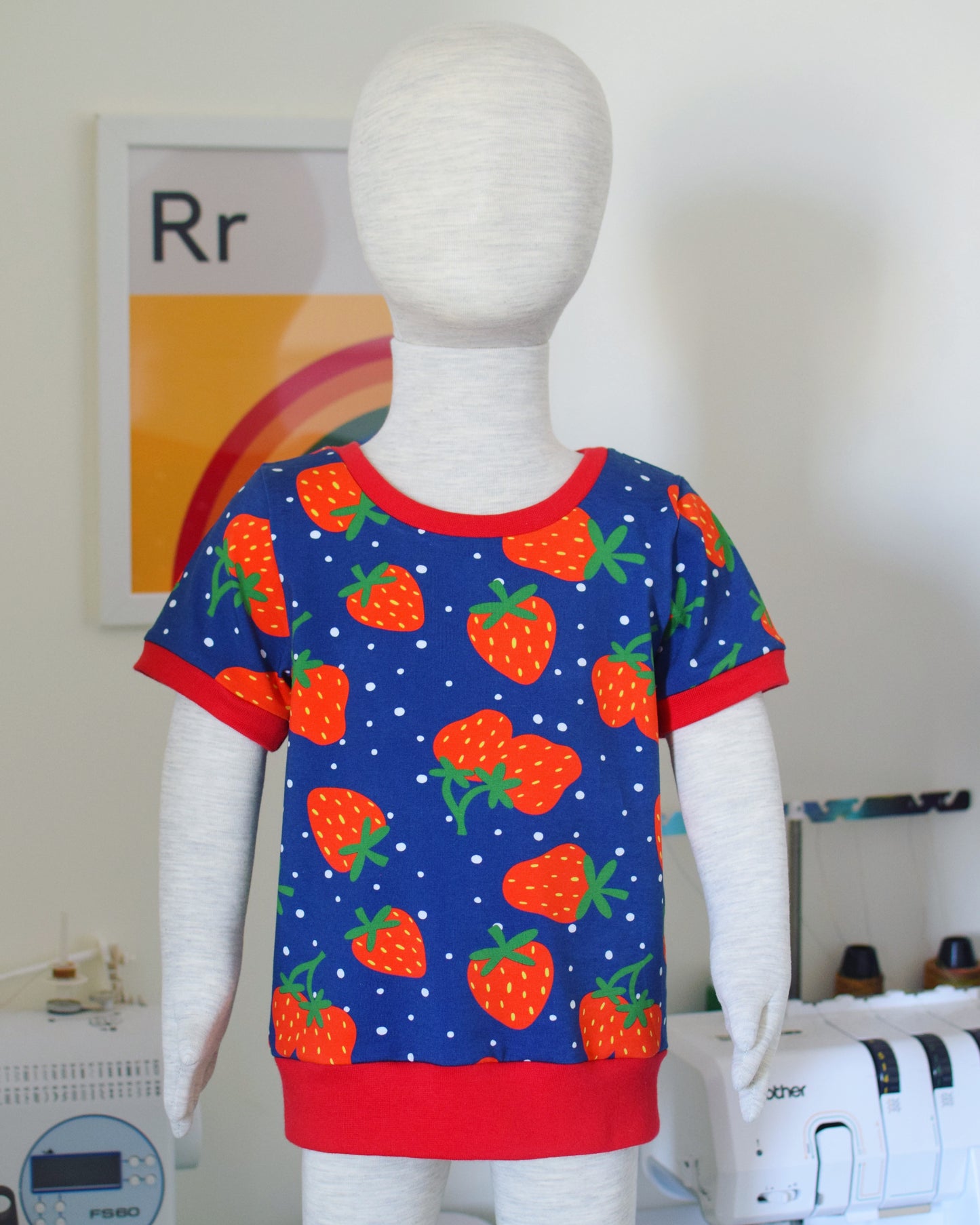 ‘Grow with Me’ Short Sleeved Top - Strawberries