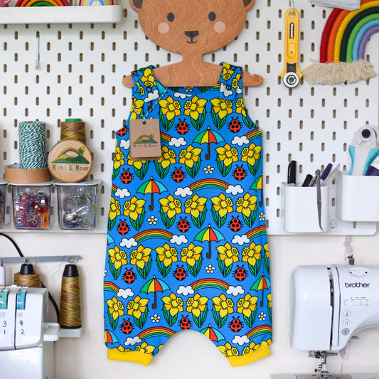 ‘Grow with Me’ Shortie Dungarees