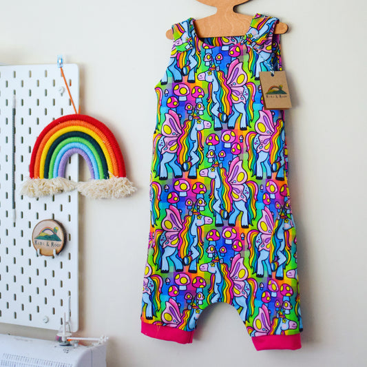 ‘Grow with Me’ Shortie Dungarees