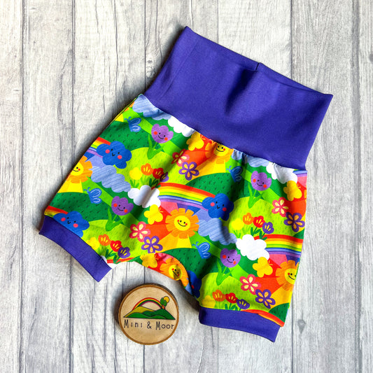 ‘Grow with Me’ Gusset Shorts - Tulip Fields